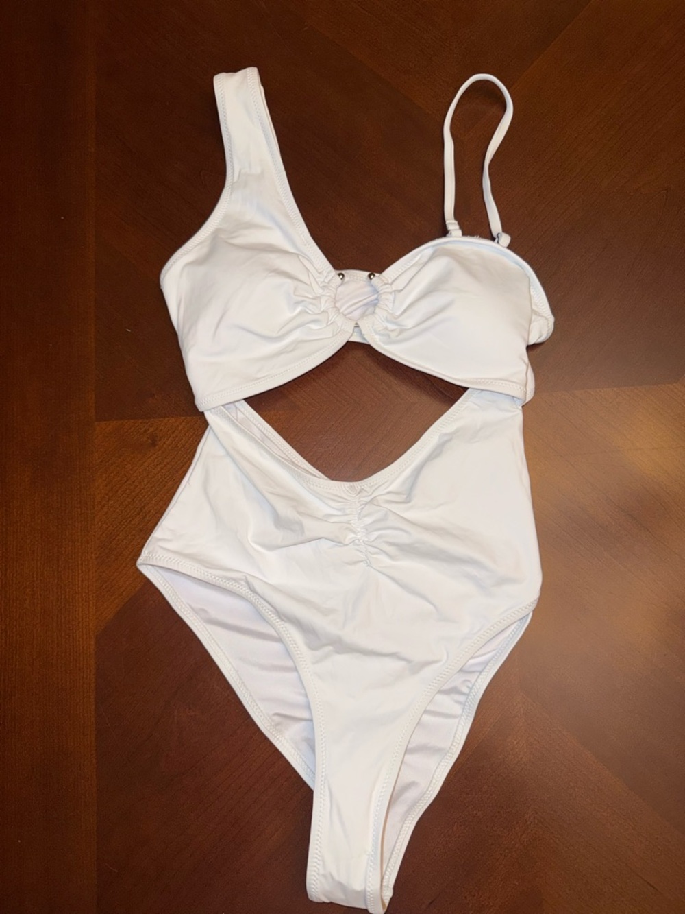 NEW: White Women’s One-Piece Cutout Swimsuit